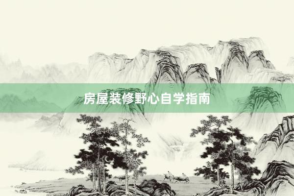 房屋装修野心自学指南
